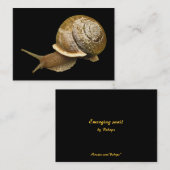 Carte De Visite ATC d'escargot émergent (Devant / Derrière)