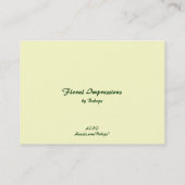 Carte De Visite ATC floral d'impressions (Dos)
