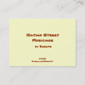 Carte De Visite ATC haïtien de musiciens de rue (Dos)