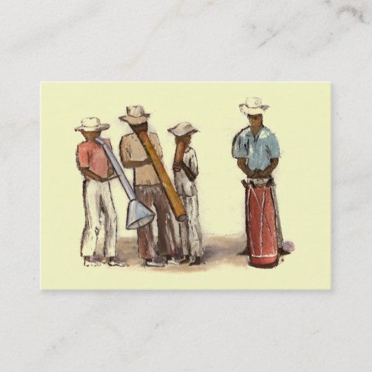 Carte De Visite ATC haïtien de musiciens de rue (Devant)