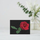 Carte De Visite ATC simple de rose rouge (Debout devant)