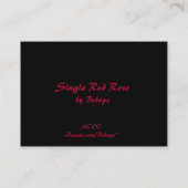 Carte De Visite ATC simple de rose rouge (Dos)