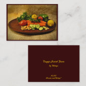 Carte De Visite ATC végétarien de saladier (Devant / Derrière)