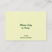 Carte De Visite ATC Water Lily (Dos)