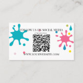 Carte De Visite atelier artisanat peinture art atelier enfants (Dos)