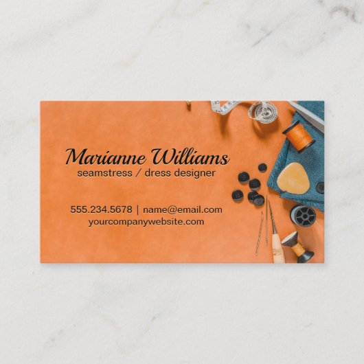 Carte De Visite Atelier d'artisanat | Seamstress (Devant)