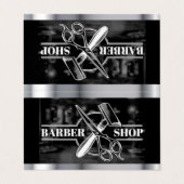 Carte De Visite Atelier de barbier (Extérieur déplié)