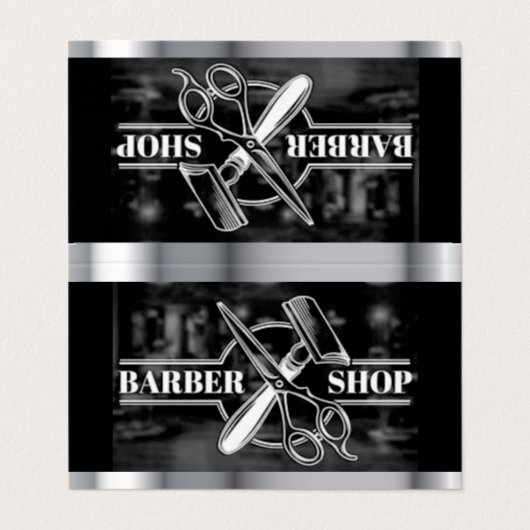 Carte De Visite Atelier de barbier (Extérieur déplié)
