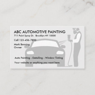 Carte De Visite Atelier de carrosserie de peinture automobile Cart