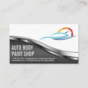 Carte De Visite Atelier de carrosserie Logo de service automobil