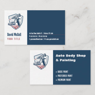 Carte De Visite Atelier de carrosserie & Peinture | Entreprise de 