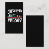 Carte De Visite Atelier de chimie Professeur Garage Felony Crime C (Devant / Derrière)