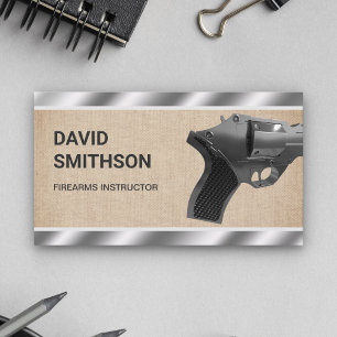 Carte De Visite Atelier de fabrication d'armes à feu Revolver Burl