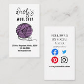 Carte De Visite atelier de laine (Devant / Derrière)