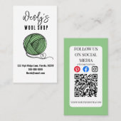 Carte De Visite atelier de laine (Devant / Derrière)