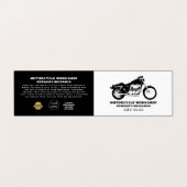 Carte De Visite Atelier de moto, mécanique et réparation, détails (Extérieur déplié)