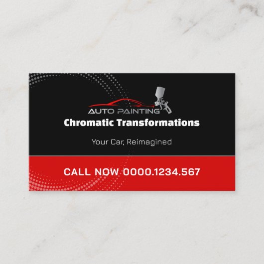 Carte De Visite Atelier de peinture automatique | Professionnel (Devant)