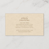 Carte De Visite Atelier de poterie Boho Terracotta Sable (Dos)