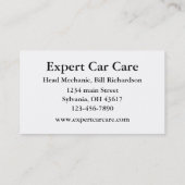 Carte de visite atelier de réparation automatique (Dos)