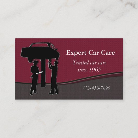 Carte de visite atelier de réparation automatique (Devant)