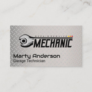 Carte De Visite Atelier de réparation automobile Clé de mécanici