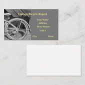 Carte De Visite atelier de réparation de bicyclette réparation cha (Devant / Derrière)