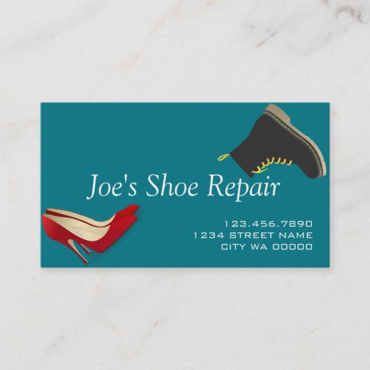 Carte De Visite Atelier de réparation de chaussures (Devant)