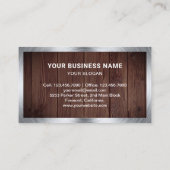 Carte De Visite Atelier de roues en bois rustique pour voitures (Dos)