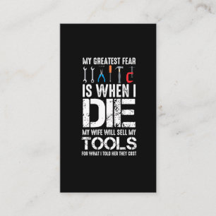 Carte De Visite Atelier d'outils coûteux pour les maris de l'arti