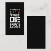 Carte De Visite Atelier d'outils coûteux pour les maris de l'artis (Devant / Derrière)