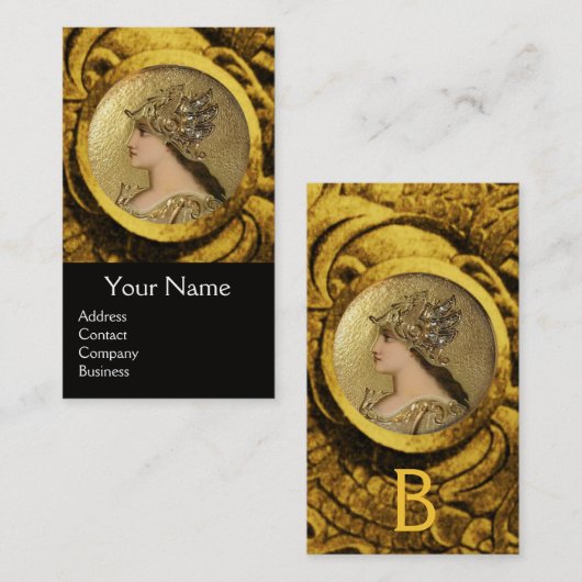 Carte De Visite ATHENA ET COMBATTRE LES GRIFFINS MONOGRAM, Ruby Ro (Devant / Derrière)