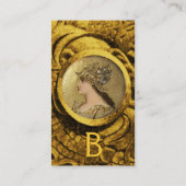 Carte De Visite ATHÈNA ET GRYPHONS DE COMBAT MONOGRAMME ,Rubis rou (Dos)