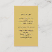 CARTE DE VISITE ATOMIQUE CHAT MOI SIÈCLE CARRÉ SITTER POUR ANIMAUX (Dos)