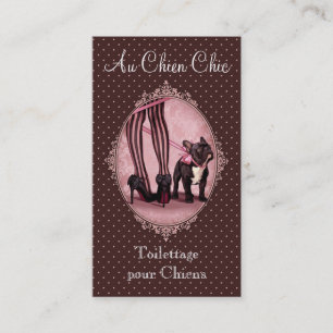 Carte De Visite Attachée à mon Bouledogue Français