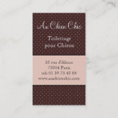 Carte De Visite Attachée à mon Bouledogue Français (Dos)