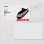Carte De Visite Attaque submersible (Devant / Derrière)