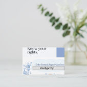 Carte De Visite Atteindre l'excellence académique avec l'étude (Debout devant)