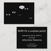 Carte De Visite attente à la fête surprise noire (Devant / Derrière)