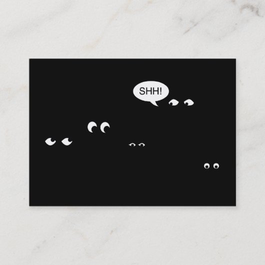 Carte De Visite attente à la fête surprise noire (Devant)