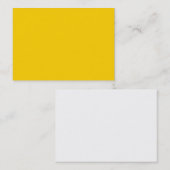 Carte De Visite Attention Arrière - plan couleur unie jaune brilla (Devant / Derrière)