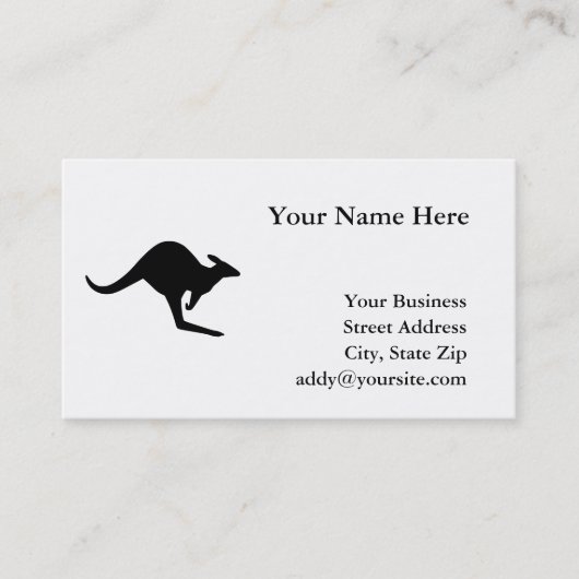 Carte De Visite Attention Kangaroo (Devant)