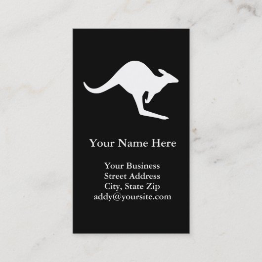 Carte De Visite Attention Kangaroo (Devant)