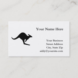 Carte De Visite Attention Kangourou