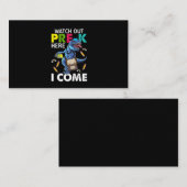 Carte De Visite Attention Pré-k Je Viens (Devant / Derrière)