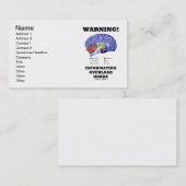 Carte De Visite Attention! Surcharge d'informations à l'intérieur (Devant / Derrière)