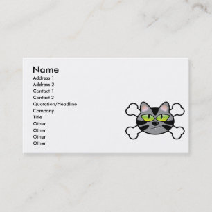 Carte De Visite attitude chaton et os croisés