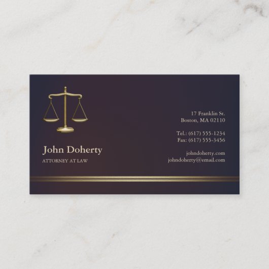 CARTE DE VISITE ATTORNEY | (Devant)