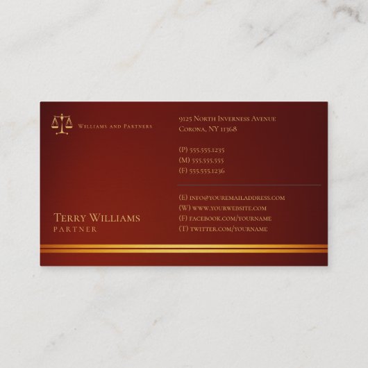 CARTE DE VISITE ATTORNEY | (Dos)