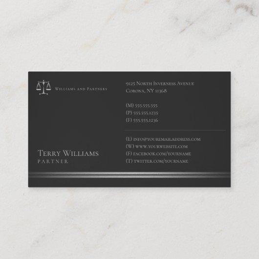 CARTE DE VISITE ATTORNEY | (Dos)