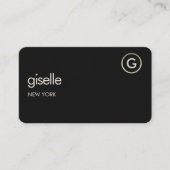 Carte De Visite Attorney at Law Black Gold QR Code (Devant)